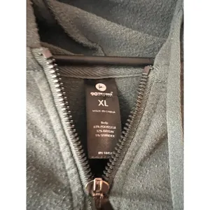 90 Degree by Reflex Green Cropped Fleece Zip Hoodie thumbnail 2