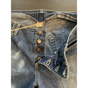 Abercrombie & Fitch Button Fly Jeans Women's 33x31 Blue Denim Wide Leg‎ USA VTG thumbnail 5