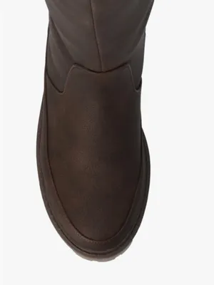 Zemmie Journee Collection Women's Tall Quilted Shaft Brown Riding Boots Size 6.5 thumbnail 5