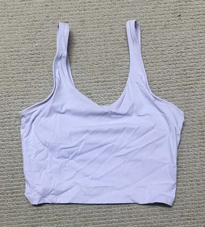 Light Purple Cropped Tank Top Size 4 thumbnail 1