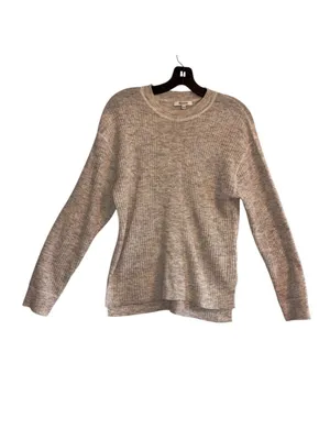Madewell Ribbed Alpaca-Blend Crewneck Sweater‎ Heather Stone Small thumbnail 3