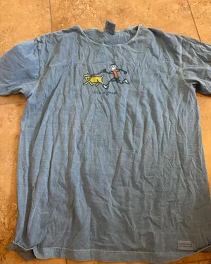 Life Is Good Light Blue Women's Short Sleeve Graphic Tee thumbnail 1
