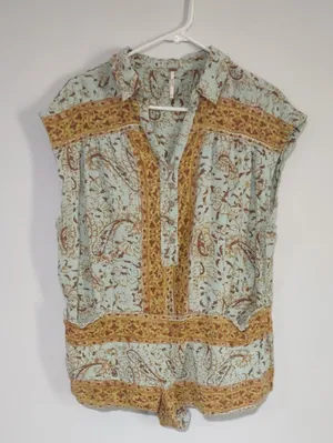 Free People Telly Floral Romper Spring Summer Wear thumbnail 6