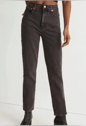 Madewell The Perfect Vintage Crop Jeans High Rise Stretch Washed Black NWT thumbnail 2