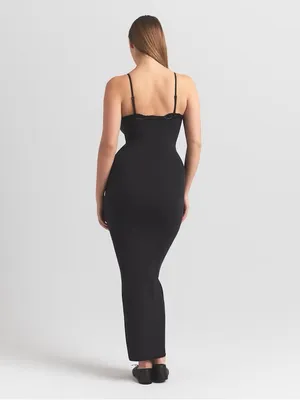 NWT Skims fits everybody long lace slip dress size large in onyx thumbnail 4