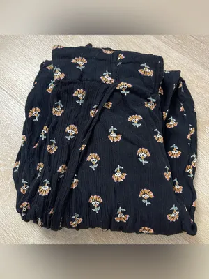 Billabong Black Floral Print Wide Leg Pants thumbnail 3