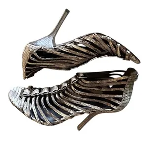 Tory Burch Strappy All Leather Snakeskin Gladiator Heels – Size 10 thumbnail 1