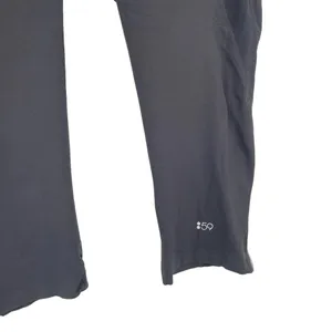 Splits59 Black Mesh Detail‎ Zip Ankle Cropped Leggings Size Large thumbnail 4