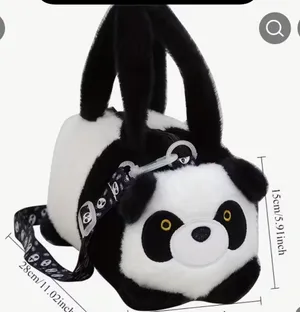NWOT panda bear bag cross body purse bag clutch plush kawaii bag thumbnail 2