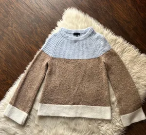 Ann Taylor Colorblock Flare Sleeve Sweater thumbnail 3