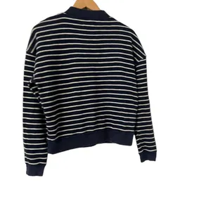 MADEWELL Striped Quilted Sweatshirt Pullover Sweater Top thumbnail 9