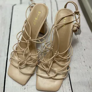 NWT designer strappy heels Tan Size 8.5 thumbnail 4