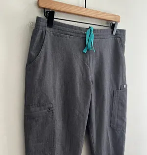 FIGS - Yola Skinny Scrub Pants Graphite Medical Nurse Doctor Petite thumbnail 3