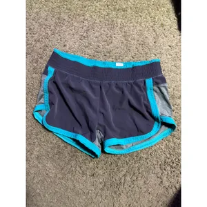 Activewear Womens Running Shorts Teal Grey Colorblock‎ Athletic Gym Shorts Small thumbnail 2