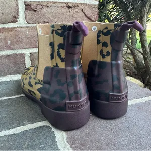 Hunter Original Leopard Animal Print Chelsea Rain Boot size 6 thumbnail 7