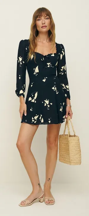 Reformation Remi Dress Lover Heart Pattern 8 thumbnail 1