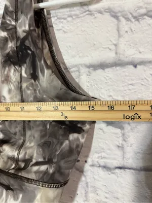 Gymshark Grey Marble-Print Romper, Large thumbnail 3