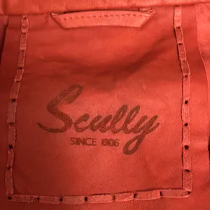 Scully Leather Shirt Jacket M Red Whipstitch Western Boho Snap Front Jacket 90s thumbnail 6