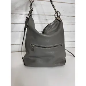 Coach Abby Duffle Gray Pebble Leather Shoulder Crossbody Bag thumbnail 12