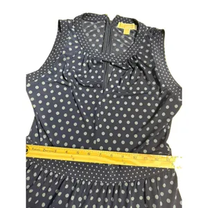 Michael Kors Women’s Blue And White Polka Dot Dress Size Small F58 thumbnail 5