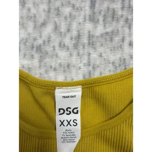 DSG Womens High Neck Seamless Brami Ribbed‎ Tank Top Grounded Yellow XXS NEW thumbnail 2
