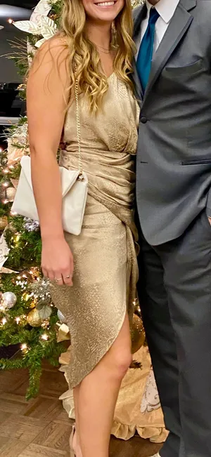 DO+BE Champagne Midi Dress One Shoulder thumbnail 1