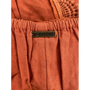 Billabong Lace and Lies Spiced Coral Crochet Trim Wide Leg Jumpsuit‎ Small NEW thumbnail 5
