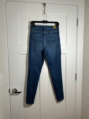 American Eagle Size 8 long curvy hi rise jegging skinny jeans thumbnail 5