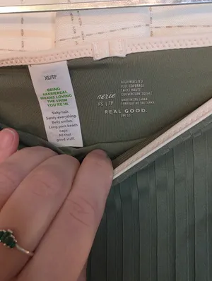 Aerie Wide Rib High Waisted Bikini Bottom thumbnail 3