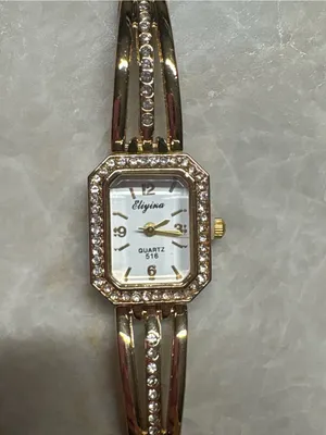 Women's vintage inspired Gold-Tone Crystal Accent Bracelet Watch thumbnail 2
