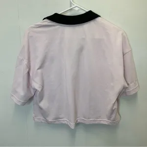 Adidas Cropped Medium Oversized Light Purple Polo Shirt Multi Sport thumbnail 9