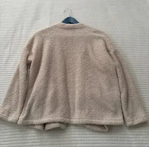 Miss Love Cozy Sherpa Button-Front Jacket in Light Beige Size S thumbnail 7
