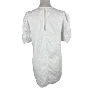 Sanctuary White Eyelet Cotton Puff Sleeve Mini Dress XS thumbnail 3