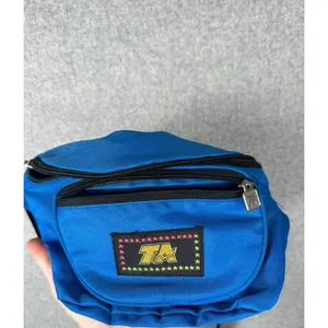Vintage TA‎ Blue Fanny Pack 90s Retro Multiple Pockets Adjustable Retro Waist thumbnail 2
