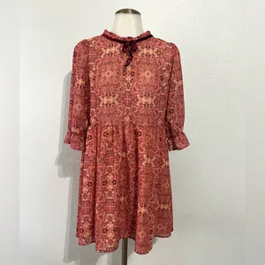 For Love and Lemons Geneva Patterned Mini Dress Size Small thumbnail 3