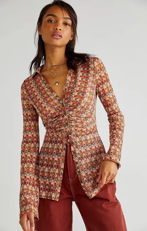 Free People Lucky Shirtee Psychedelic Size Medium thumbnail 1