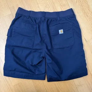 Carhartt Women's Original Fit Smithville Ripstop Shorts Blue 8 EUC Gorp Roll Up thumbnail 3