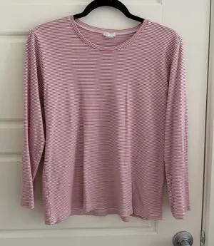 LAKE Red and White Striped Long Sleeve Top thumbnail 1