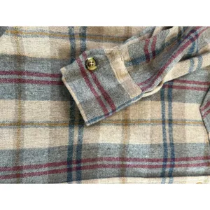 Vintage 70s P.S. Philip Scott Wool Blend Flannel Button Up Shirt Brown Plaid S thumbnail 8