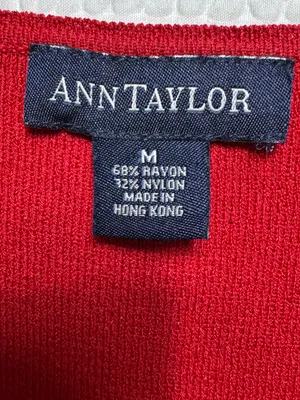 Ann Taylor Red Sleeveless Knit Shell Top thumbnail 2