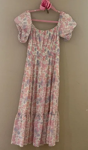 Trixxi Floral Pink and Purple Dress thumbnail 1