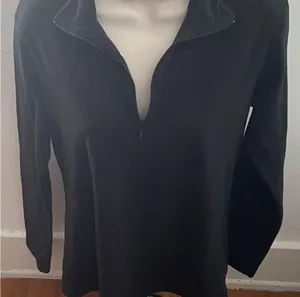 Columbia black fleece 1/4 zip closure logo on the back sweatshirt, size M top thumbnail 1