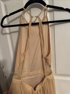 SHEIN Halter Maxi Dress in Beige Cream Tone thumbnail 5