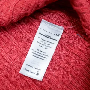 Smartwool Dacono Ski Sweater Cable Knit Turtleneck Women‎ Size S Red Merino Wool thumbnail 7