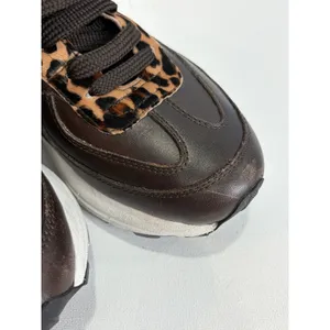 BOEMOS Leather Leopard Sneakers Vibram Sole‎ Made in Italy Womens 37 Pony Hair thumbnail 7