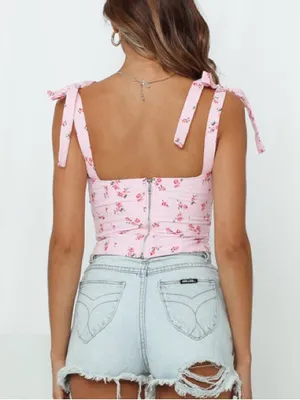 Hello Molly GIRL IN THE CITY CROP TOP PINK thumbnail 2