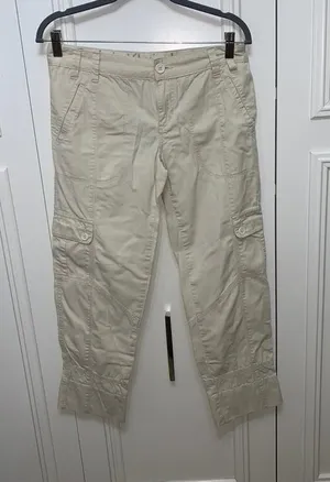 Calvin Klein Women's Beige Cargo Capri Pants Size 4 Casual‎ thumbnail 1