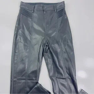 Express Super High‎ Waisted Faux Leather Moto Skinny Pants Size 0R thumbnail 8