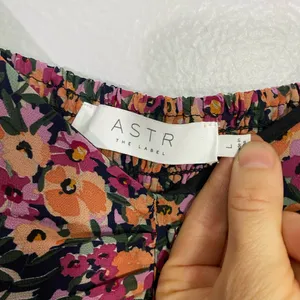 Astr Floral Ruching Mini Dress in Pink and Black thumbnail 5