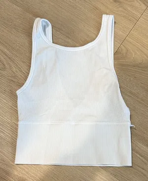 White Ribbed lululemon Tank Top thumbnail 1